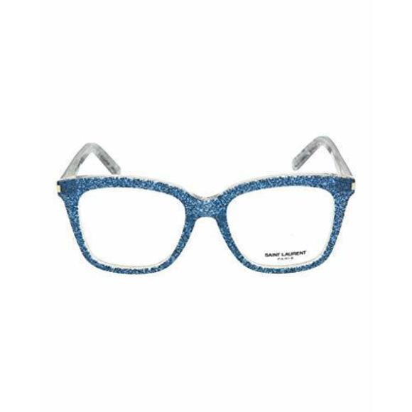New Saint Laurent SL-166 005 Blue Glitter on Crystal Eyeglasses 51/18/140 main image 5